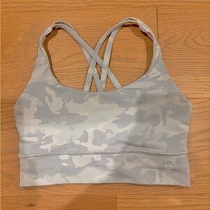Lululemon Athletica Light Gray Camo Sports Bra